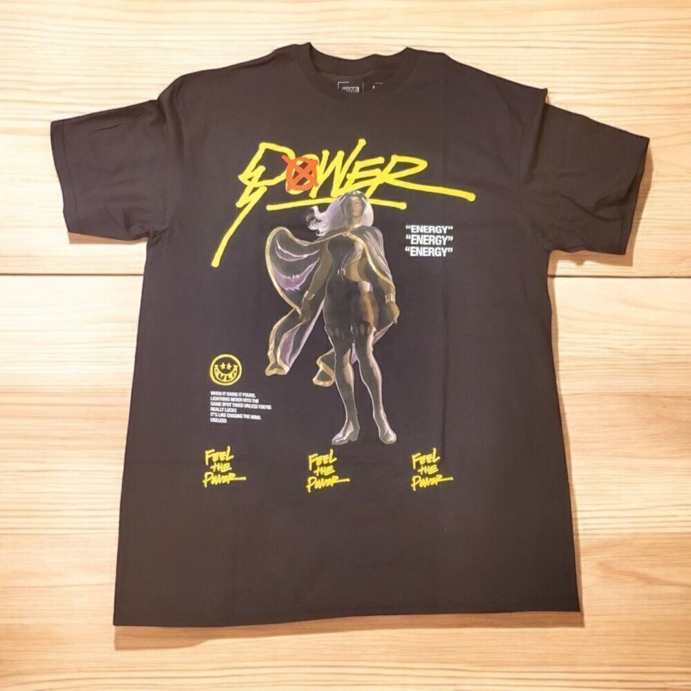 Marvel Storm T-shirt Men's Size Large Black Graphic Print Civil Asset‎ Collab